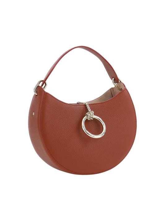 Bolso de hombro pequeño Arlène de piel marrón sepia de Chloé