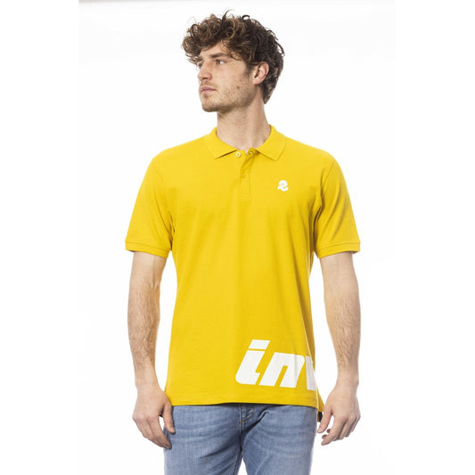 Polo Invicta de algodón amarillo para hombre