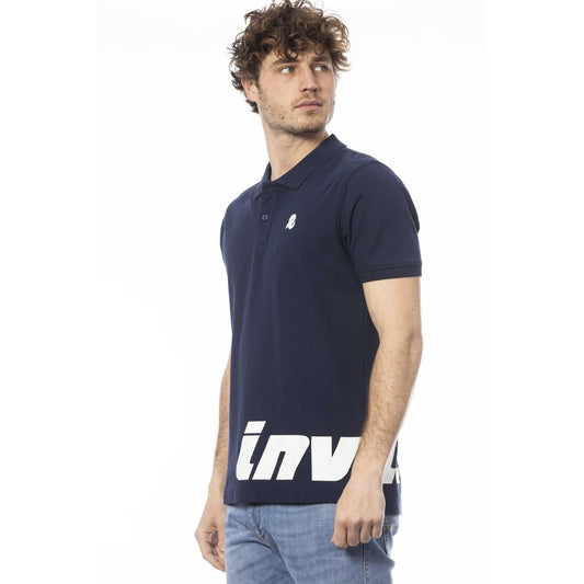 Polo Invicta de algodón azul para hombre