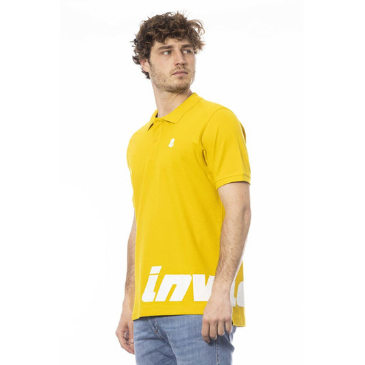 Polo Invicta de algodón amarillo para hombre