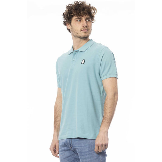 Polo Invicta de algodón azul claro para hombre