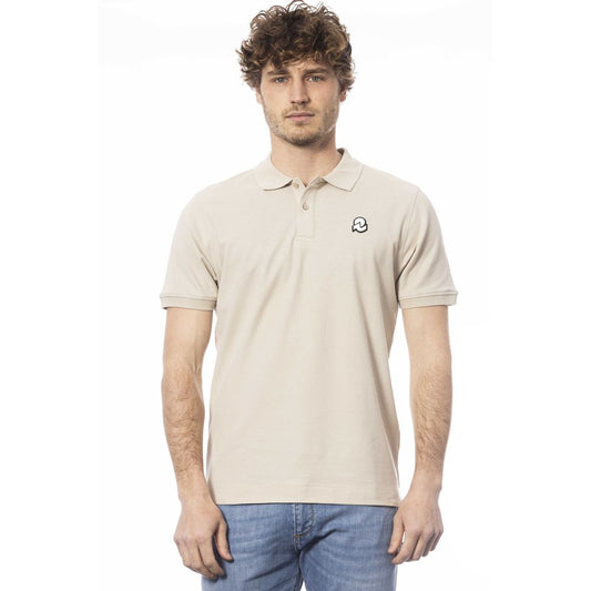 Polo Invicta de algodón beige para hombre