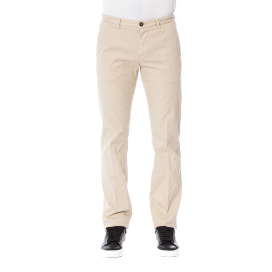Pantalones Trussardi de algodón beige para hombre