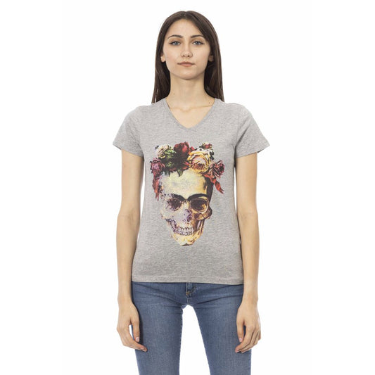 Camiseta Trussardi Action de algodón gris para mujer