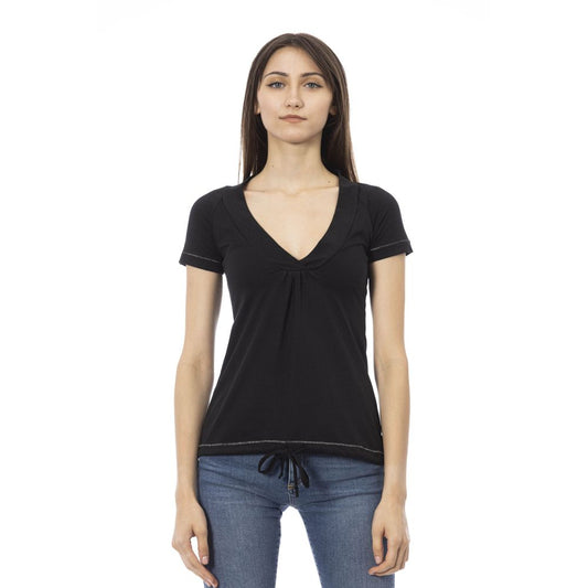 Top Trussardi Action de algodón negro para mujer