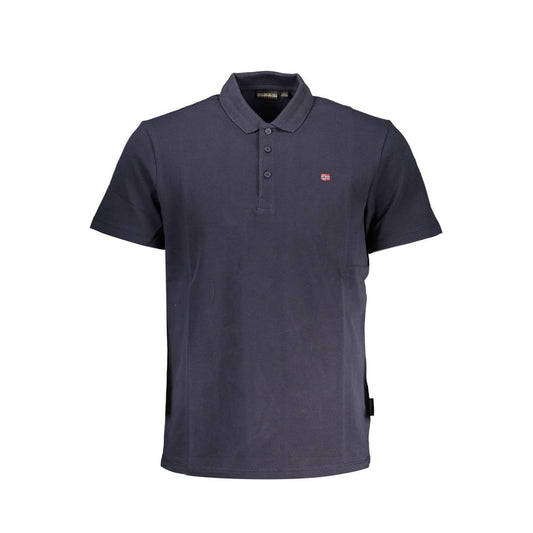 Polo Napapijri de algodón azul para hombre