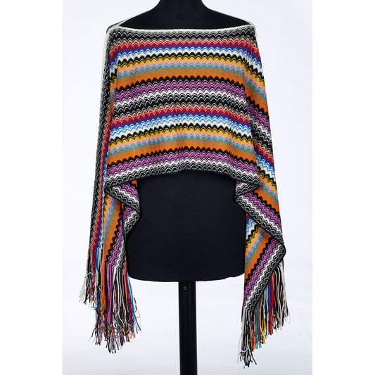 Poncho de lana multicolor Missoni