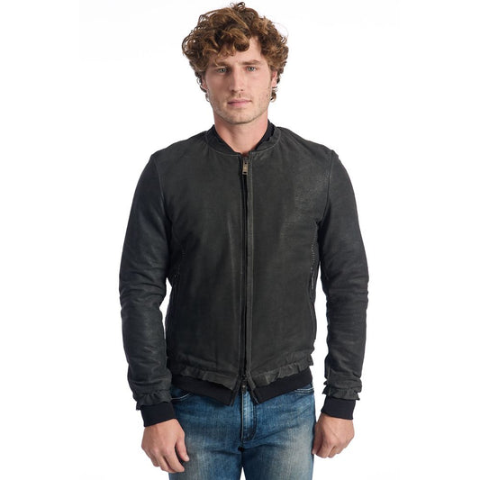 Chaqueta de poliéster gris de lujo Roberto Pepe