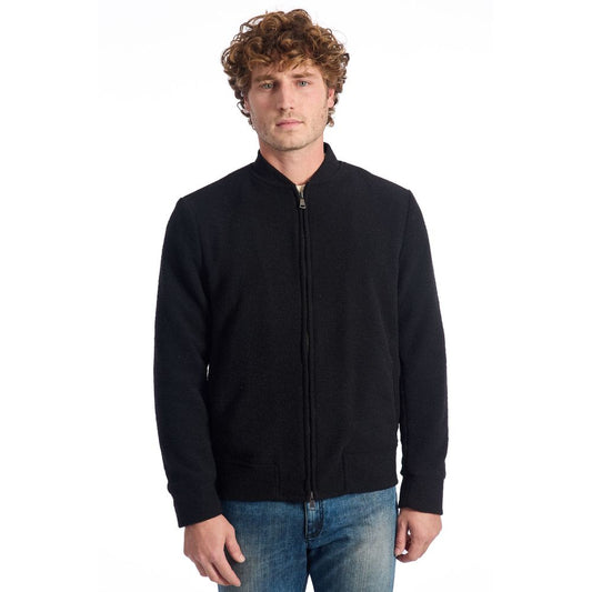 Chaqueta de lana negra de lujo Roberto Pepe