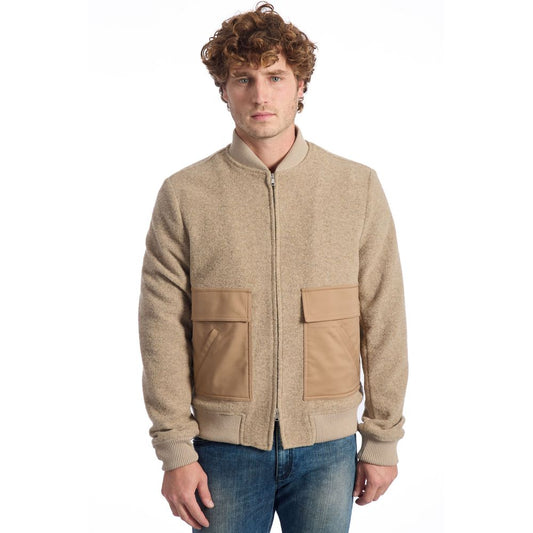 Chaqueta de algodón beige de lujo Roberto Pepe