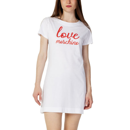Vestido de algodón blanco de Love Moschino