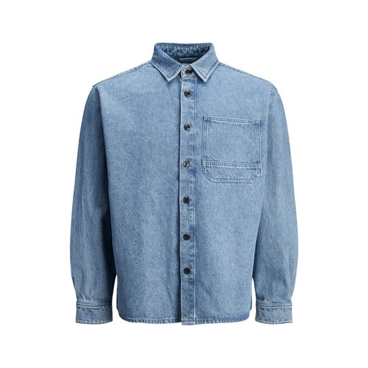 Camisa de algodón azul claro de Jack Jones