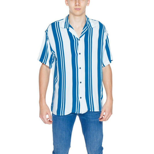 Camisa de viscosa azul de Jack Jones