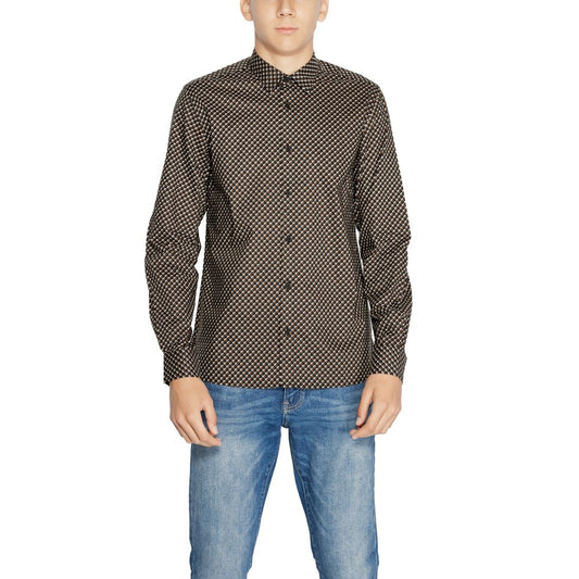 Camisa de algodón marrón Antony Morato