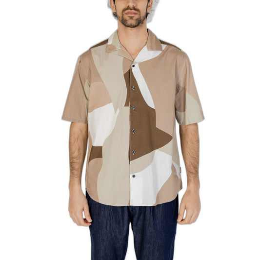 Camisa de algodón marrón Only & Sons