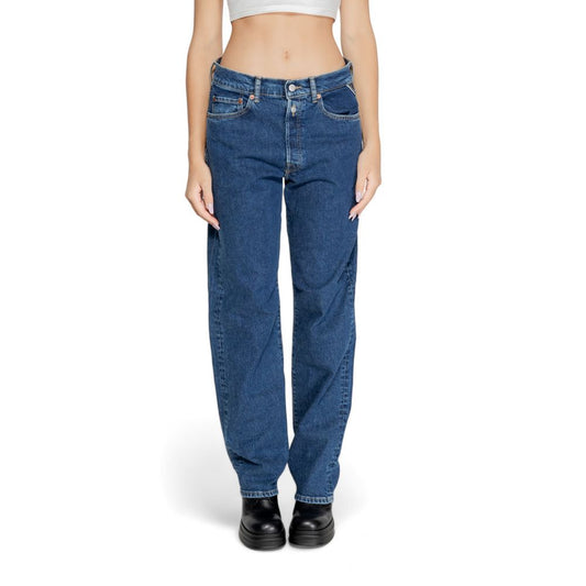 Vaqueros y pantalones de algodón azul Replay