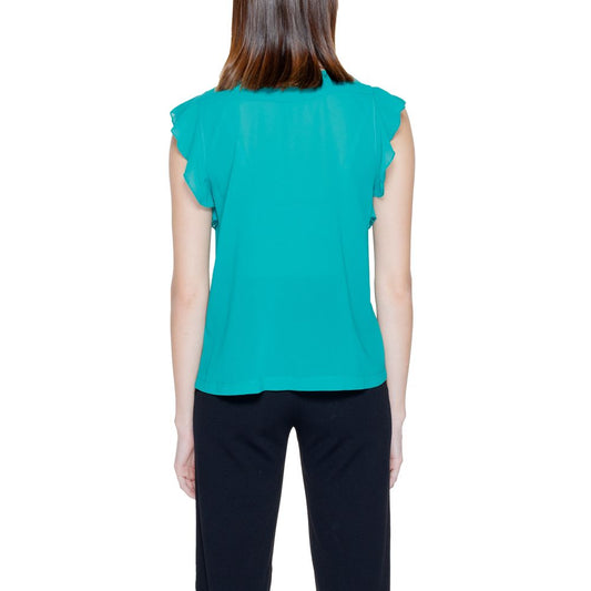 Camisa de poliéster verde Rinascimento