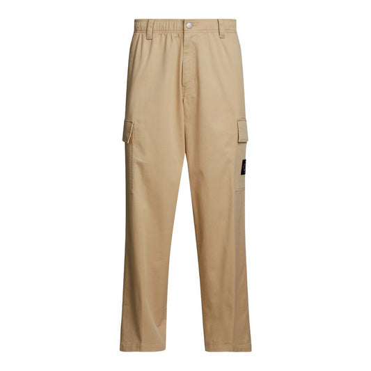 Calvin Klein Beige Cotton Jeans & Pant