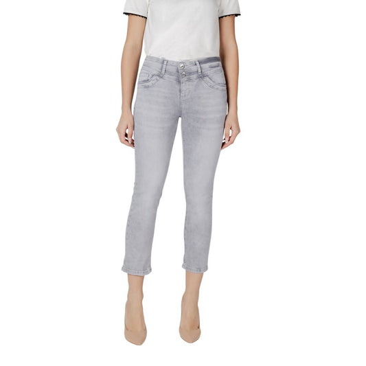 Street One Gray Cotton Slim Fit Jean