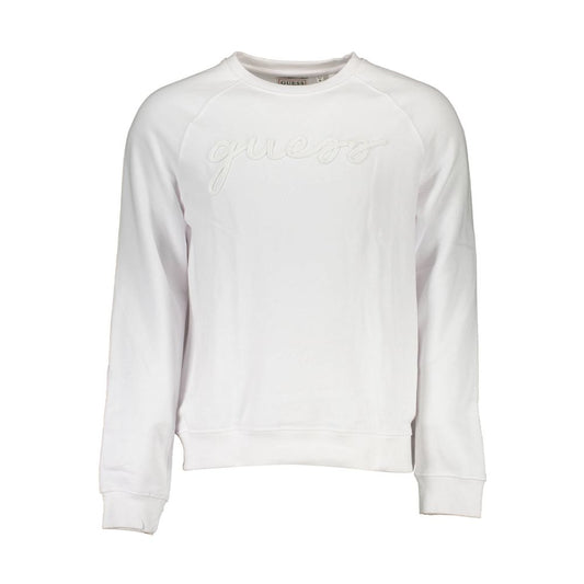 Guess Jeans White Cotton Unisex Sweatshirt
