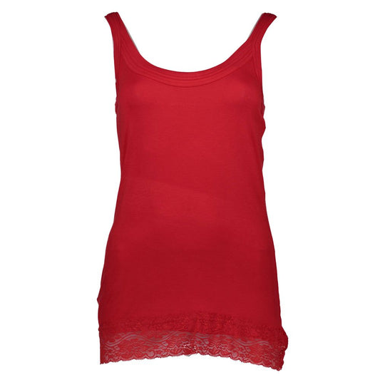 Camiseta de tirantes de algodón rojo Silvian Heach para mujer