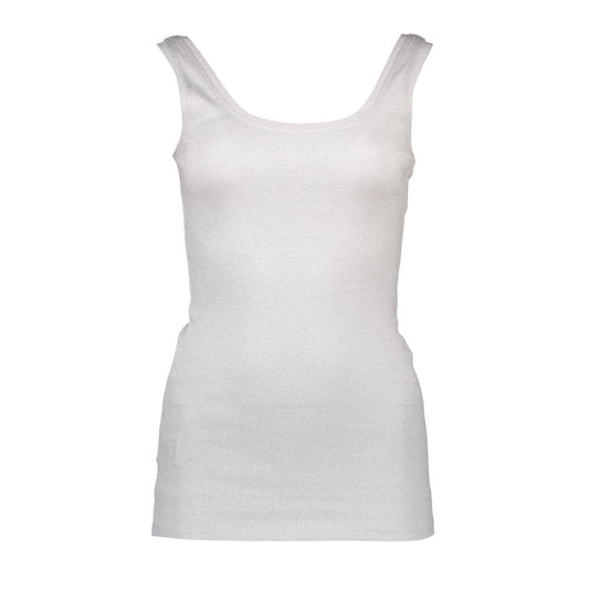 Camiseta sin mangas de algodón blanco Silvian Heach para mujer