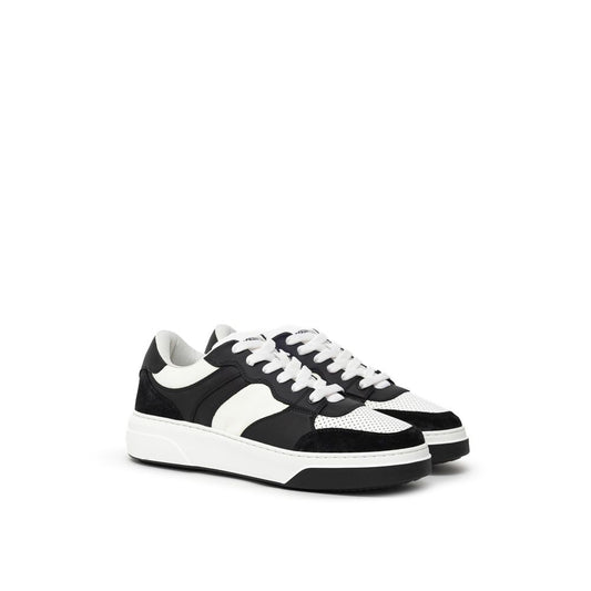 Dsquared² Black And White Leather Sneaker