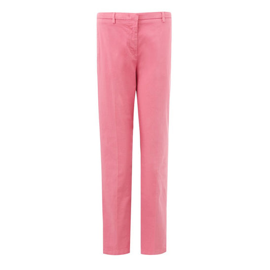 Pantalones elegantes de algodón rosa de Lardini para un estilo sofisticado
