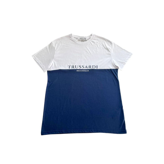 Camiseta de poliéster azul Trussardi Beachwear
