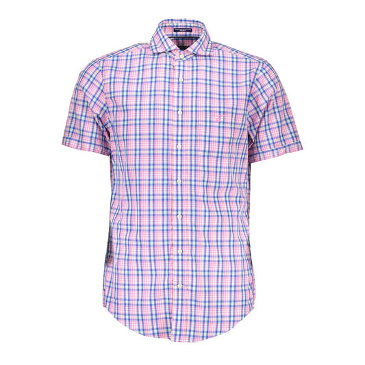 Camisa de algodón rosa Gant para hombre