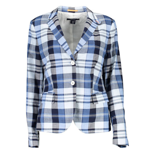 Chaqueta de algodón azul claro Gant para mujer