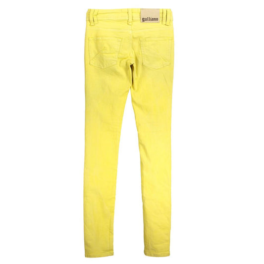 Vaqueros y pantalón de algodón amarillo John Galliano