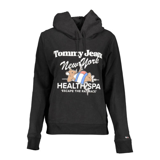 Tommy Hilfiger Black Cotton Women Hoodie