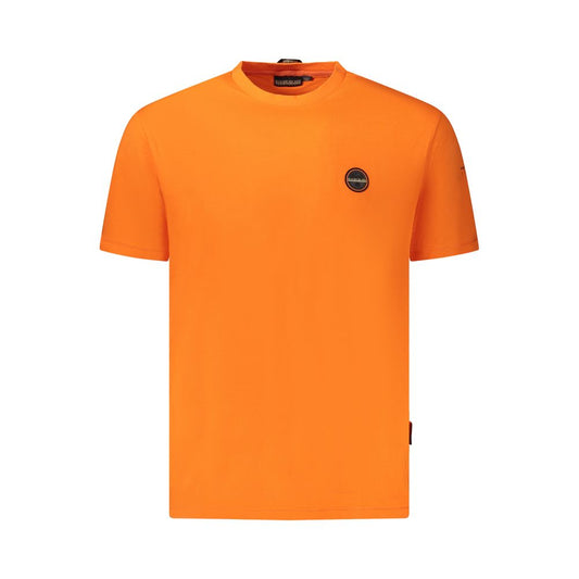 Napapijri Orange Cotton Men T-Shirt