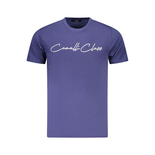 Cavalli Class Blue Cotton Men T-Shirt