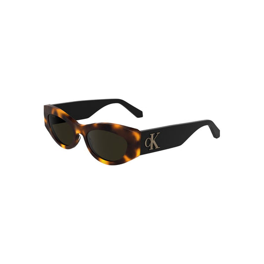 Calvin Klein Brown Haircalf Women Sunglasses