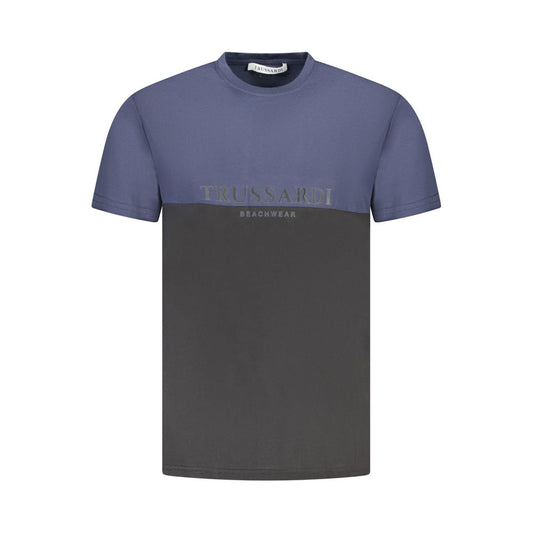 Trussardi Blue Cotton Men T-Shirt