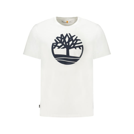 Timberland White Cotton Men T-Shirt