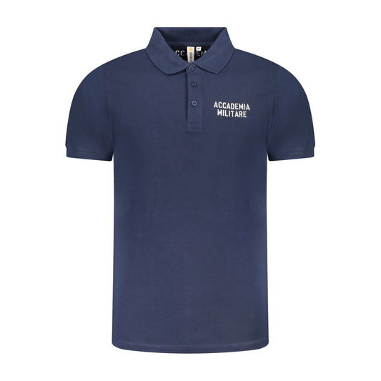 Accademia Militare Blue Cotton Polo Shirt