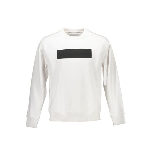 Calvin Klein White Cotton Unisex Sweatshirt