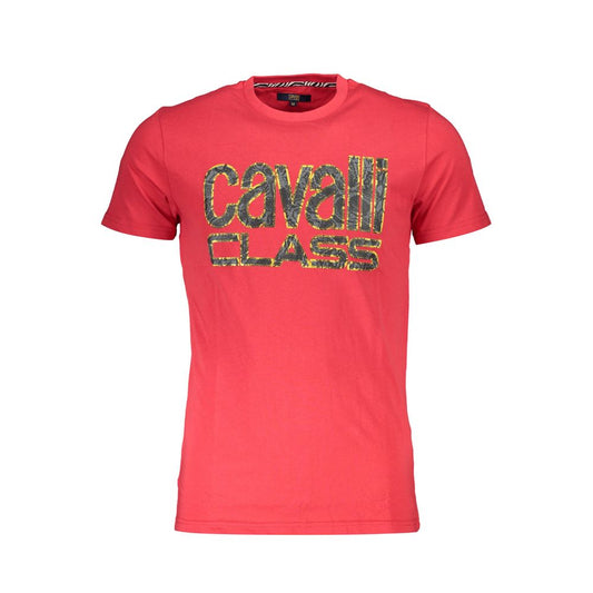 Cavalli Class Red Cotton T-Shirt