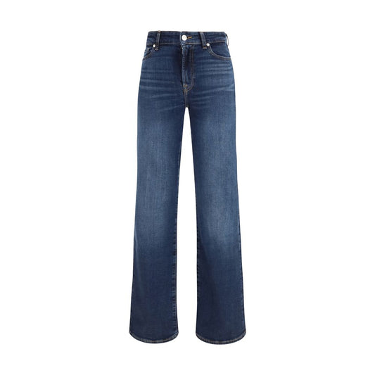 7FOR Blue Cotton Bootcut Jeans