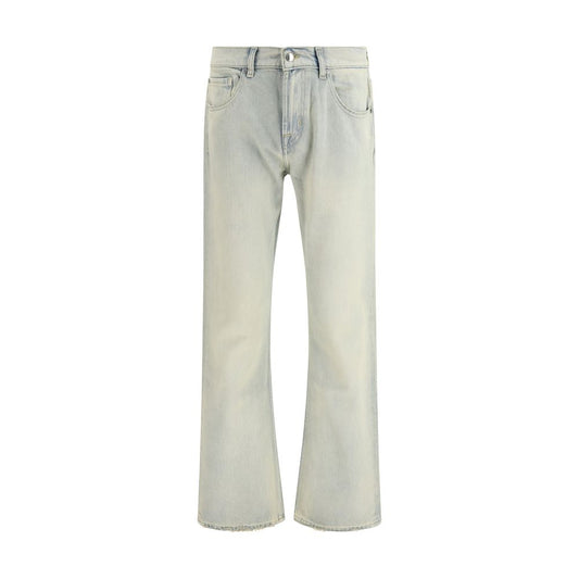 7FOR Cream Cotton Bootcut Jeans