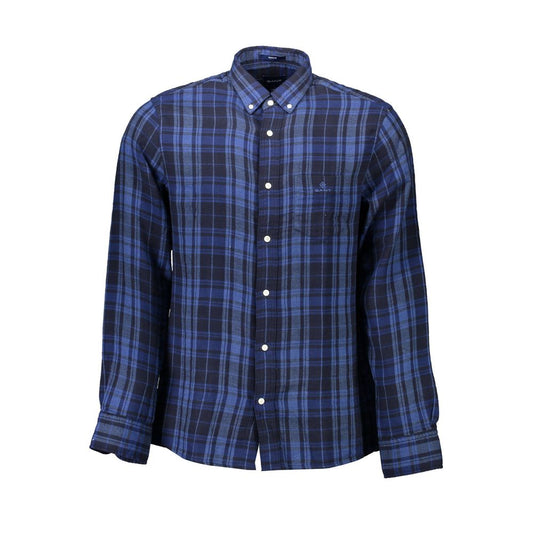 Camisa de algodón azul Gant