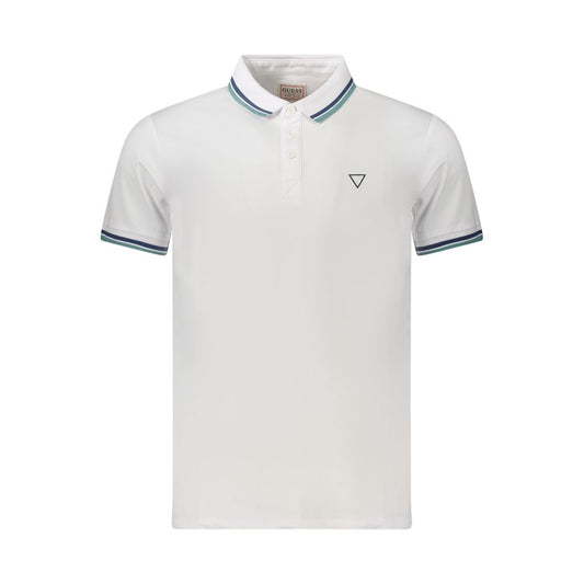 Guess Jeans White Cotton Polo Shirt