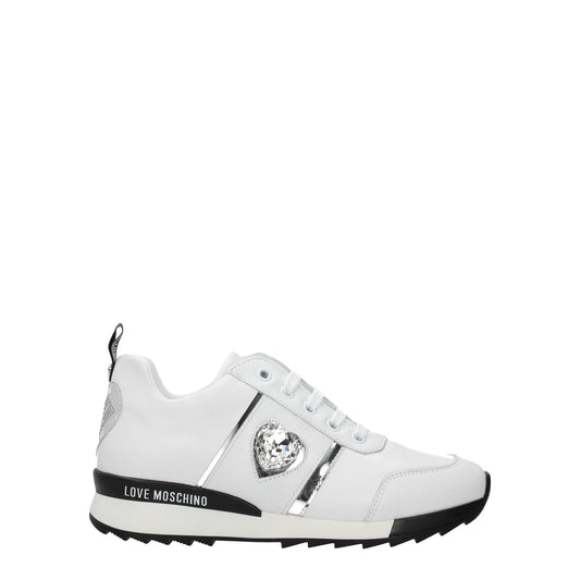 Love Moschino White Leather Sneakers