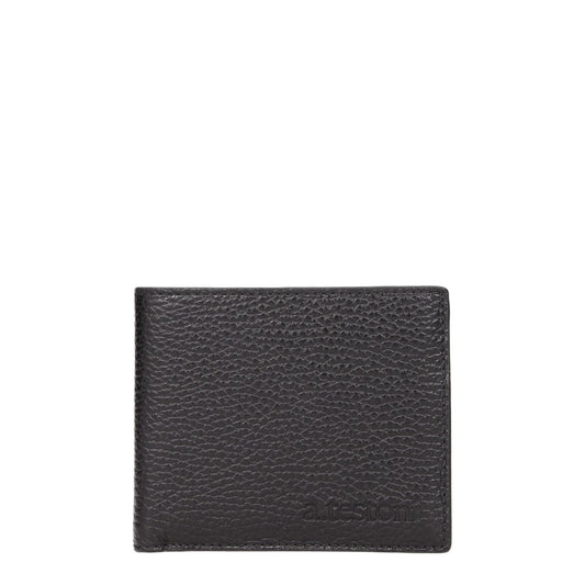Testoni Black Leather Wallet