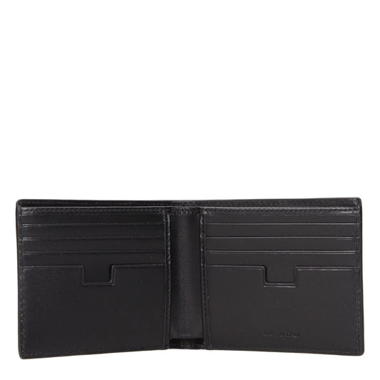 Testoni Black Leather Wallet