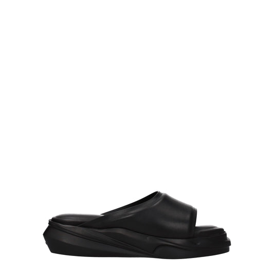 Alyx Black Leather Slipper