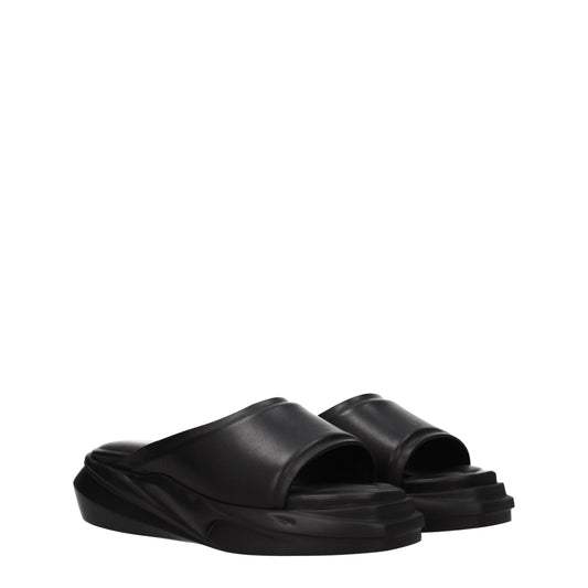 Alyx Black Leather Slipper